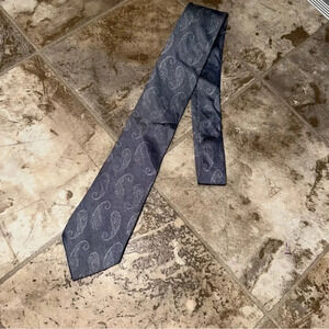 Men’s Calvin Klein Brand Grey Paisley Print Greyish Blue Colour  Office Work Tie